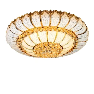 Modern Round LED Crystal Ceiling Lights IP65 AC Surface Mount for Living Room Bedroom Hotel Lobby