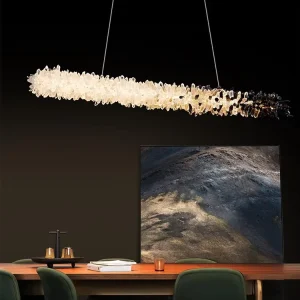 Modern Scandinavian LED Crystal Stainless Steel Chandeliers Pendant Lights AC Dimmable Customizable Lighting