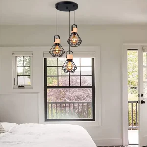 Modern Scandinavian Middle Size AC Wood LED Chandelier Pendant Light for Dining Room Home Bar Kitchen Bedroom
