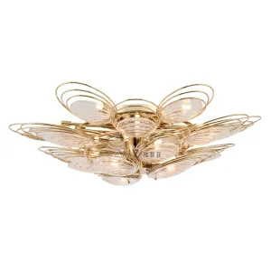 Modern Shell Shape Hanging Lamp Handmade Glass Decorative Chandelier Ceiling Light for Home Hotel Lighting