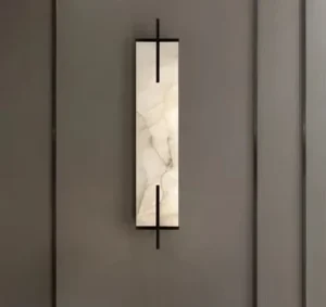 Modern Shops Hotel Home Corridor Exhibition Decoration Indoor Copper Support LED Marble Wall Light