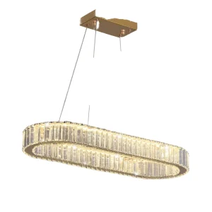 Modern Simple 60W LED Chandelier Ceiling Lamp with Remote Control for Living Room Lighting Stainless Steel