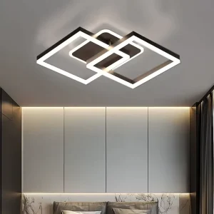 Modern Simple Acrylic Ceiling Light 119 Watt LED Dimming Capabilities for Living Room Modern Settings Square Shape Wide Color