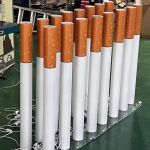 Modern Simple Acrylic Cylindrical Cigarette Lamp Indoor Prop Advertising Sign Customizable Dim Commercial Decor Light