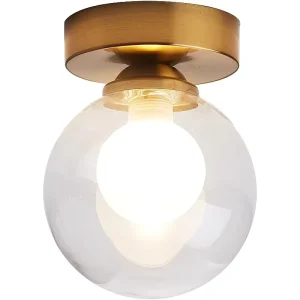 Modern Simple Corridor Ceiling Light Nordic Personality Creative Round Glass Ball Ceiling Lamp for Home Decor Fixtures