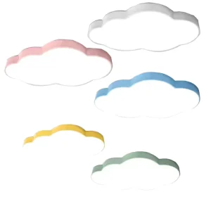 Modern Simple Creative Cloud LED AC Ceiling Lamp for Children’s Bedroom and Playground with Acrylic Iron Construction
