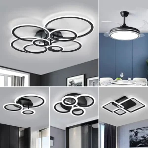 Modern Simple Design Luxury Dimmable Dining Room Pendant Lights Acrylic Living Room LED Ceiling Light With Remote Control