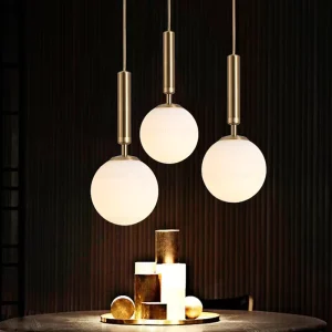 Modern Simple Glass Ball Pendant Light Chandelier
