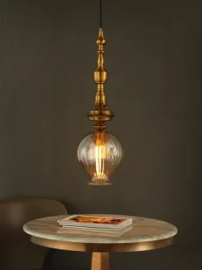 Modern Simple Handmade Glass Luxury LED Bedroom Bedside Chandelier Nordic Style Oval Pendant Lights for Room Decoration