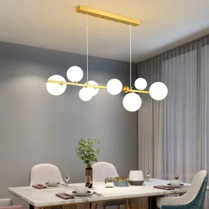 Modern Simple Long Strip Restaurant Lamp Creative Magic Bean Lamp Nordic Restaurant Bar Full Spectrum Chandelier