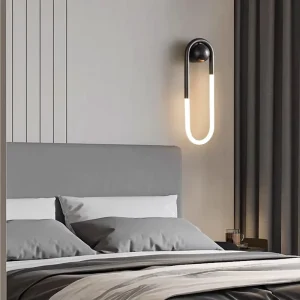 Modern Simple Luxury Copper Gold Energy Saving LED Wall Lamp 3000K Warm White High Brightness for Hotel Bedroom Lighting