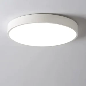 Modern Simple Macaron Acrylic LED Ceiling Light Iron Acrylic 24W Super Bright 3CCT Dimming Round for Balcony Bedroom Living Room