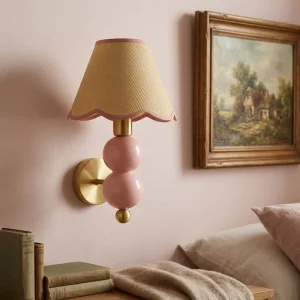 Modern Simple Round Iron LED Wall Lamp with Shade for Bedroom Living Room Study Children’s Room Decor