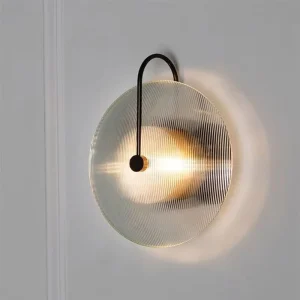 Modern Simple Scandinavian Style LED Glass Wall Lamp 6W Iron Body for Living Room Bedroom Indoor Recessed Decorative for Sofa