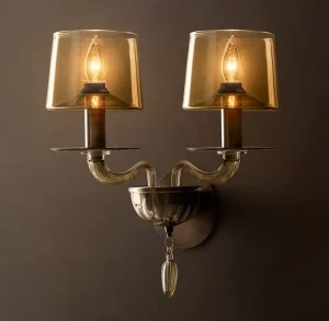 Modern Simple Wall Lamp Glass Shades Wall Sconce for Living Room Bedroom Home Beside Bathroom Decor Lamp