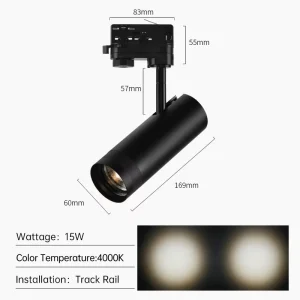 Modern Smart Dimmable LED Track Spotlight COB Aluminum Housing Energy Saving Museum Commercial Use Tracking Light