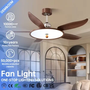 Modern Smart LED Ceiling Fan Light with Remote Control and Three color Dimming Suitable for Bedrooms Living Rooms and Hotels