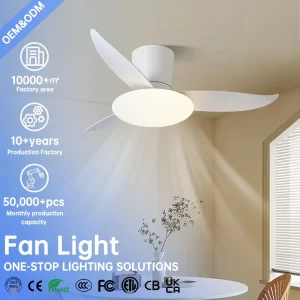 Modern Smart LED Ceiling Fan Light with Remote Control and Three-color Dimming Suitable for Bedrooms Living Rooms and Hotels