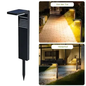 Modern Solar Pathway Stake Lights IP65 Waterproof LED Outdoor Garden Lawn Walkway Landscape Decor Solar Powered Ground Lamp