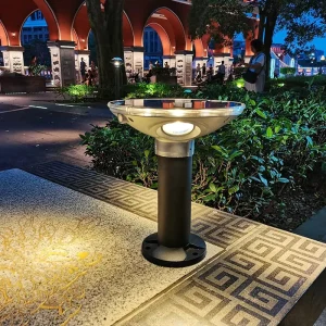 Modern Solar Powered Commercial Outdoor Lighting Design Simple Column Headlights Ultra Bright Energy Saving with IP65 Rating