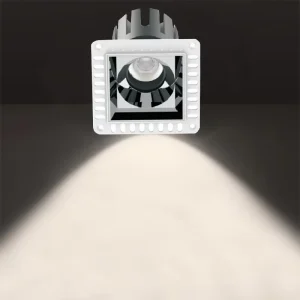 Modern Square LED Recessed Spotlight Dimmable Aluminum CRI 90 2700K 4000K 5 Year Warranty for Home Bedroom Office