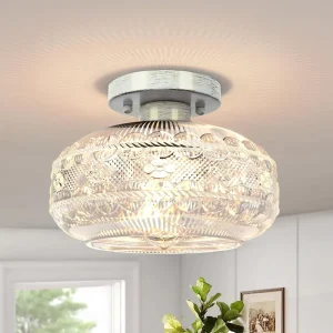 Modern Stainless Steel Ceiling Light IP44 3500K Warm White Dimmable for Home Bedroom Living Room Decoration