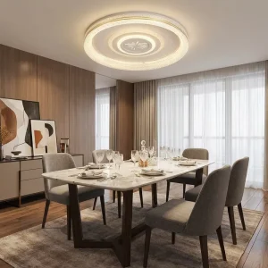 Modern Starry Living Room Ceiling Light Luxury Sparkle Texture Circular LED Lamp With Radiance Motif for Contemporary Decor