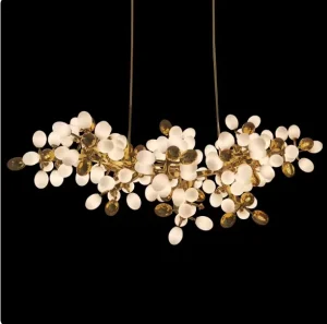 Modern Style Adjustable Height Custom Indoor Lighting Hotel Villa Living Room Pendant Light LED Chandelier