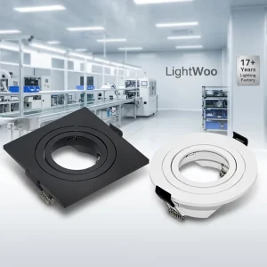 Modern Style GU5.3 GU10 MR16 Plastic Spotlight Frame Lamp Holder LED Down Light Housing for Indoor Use Embedded LED Down Light