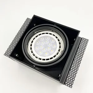 Modern Style LED Borderless Downlight Anti Glare Spotlight Black Grille Ceiling Light AR111 Specification Living Room