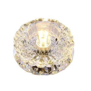 Modern Style LED Downlight Ceiling Lamp with Crystal Spotlight Recessed Luminaire for Living Room Wall Decoration AC Power