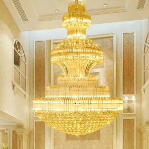 Modern Stylish Chandelier Unique Custom Design Long Crystal Pendant Light for Home Indoor Hotel & Mall