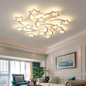 Modern Surface Mounted Acrylic Star Ceiling LED Warm White Home Decorative Lamp for Living Room Bedroom