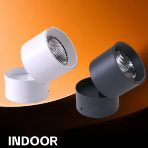 Modern Surface-Mounted Foldable Aluminum LED Spotlight 12W 900lm 3CCT Adjustable Beam Angle Rotating Track Light