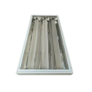 Modern T8 Grille Lamp Recessed Surface Mounted 2x18W 4x36W 2Ft 4Ft Fluorescent Grille Light Fixture