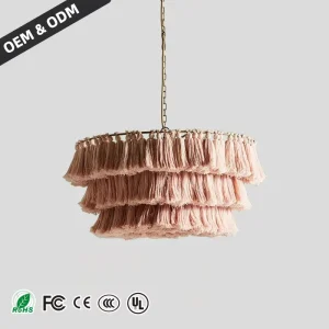 Modern Tassel Pendant Lights Bedroom Living Room Kitchen Hanging Lamp Fabric Ceiling Decoration Suspension Chandeliers