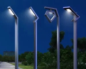 Modern Top LED Bollard Light Aluminum Alloy AC Garden Street Light Outdoor IP65 Waterproof