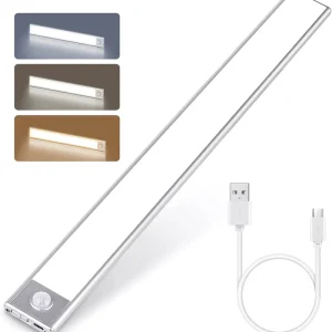 Modern Ultra Thin Intelligent Strip Magnetic Wall Mounted Dimmable Rechargeable Wireless Human Body Motion Sensor Cabinet Light