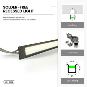 Modern Ultra-thin Aluminum Profile LED Cabinet Light 24V DC Dimmable CRI90 Indoor Display Case Cabinet Lighting Kitchen Wardrobe
