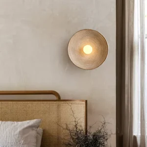 Modern Villa LED Glass Round Wall Light Indoor Decorative Creative Metal Wall Lamps Wall Lamps Home Decor Luxury Wall Sconce