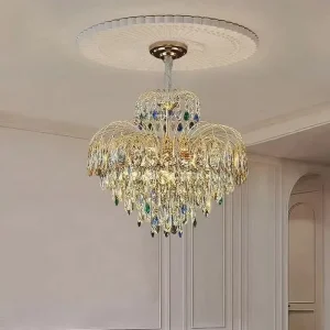 Modern Vintage Design Crystal Chandelier Colorful Pendant Light