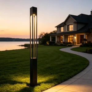 Modern Walkway Lighting Custom RGB Light Strip Colors Aluminum Garden Post Lamp Fast Shipping