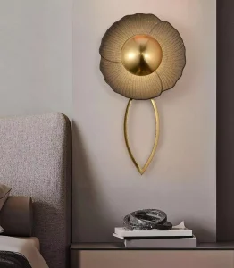 Modern Wall Light Collection White Ceramic White Gold 47 X 25 mm for Bedrooms Corridors and Hotel Interiors