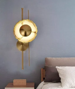 Modern Wall Light Collection White Ceramic White Gold 51 X 20 mm for Bedrooms Corridors and Hotel Interiors