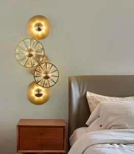 Modern Wall Light Collection White Gold 44 X 20 mm for Bedrooms Corridors and Hotel Interiors