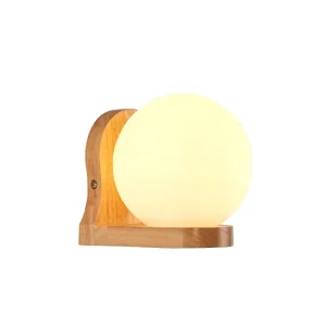 Modern White LED Dining Table Pendant Lamp 80mm Square Bathroom Wall Lamp 9 Glass Shades Wood Glass Base Outdoor Decorative 3000