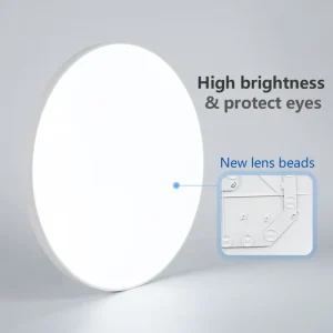 Modern White LED Panel Light 12W 46W SMD2835 Source Ceiling Lamp with PP Body for Living and Bedroom Factory