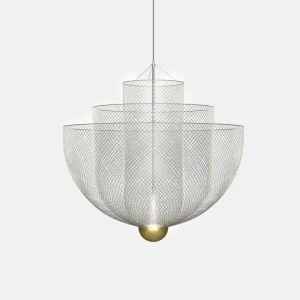 Modern Wood Ceiling Chandelier Pendant Light with Warm White LED Dimmable Suspension Fixture for Dining