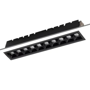 Modern and Simple LED Embedded Linear Strip Spotlights Coffee Shop Grille Lights Anti Glare COB Long Strips