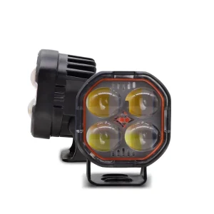 Modified Waterproof LED Motorcycle Fog Light Mini Four-Leaf Clover Spotlight 4 Lens LED for Car Yellow & Amber